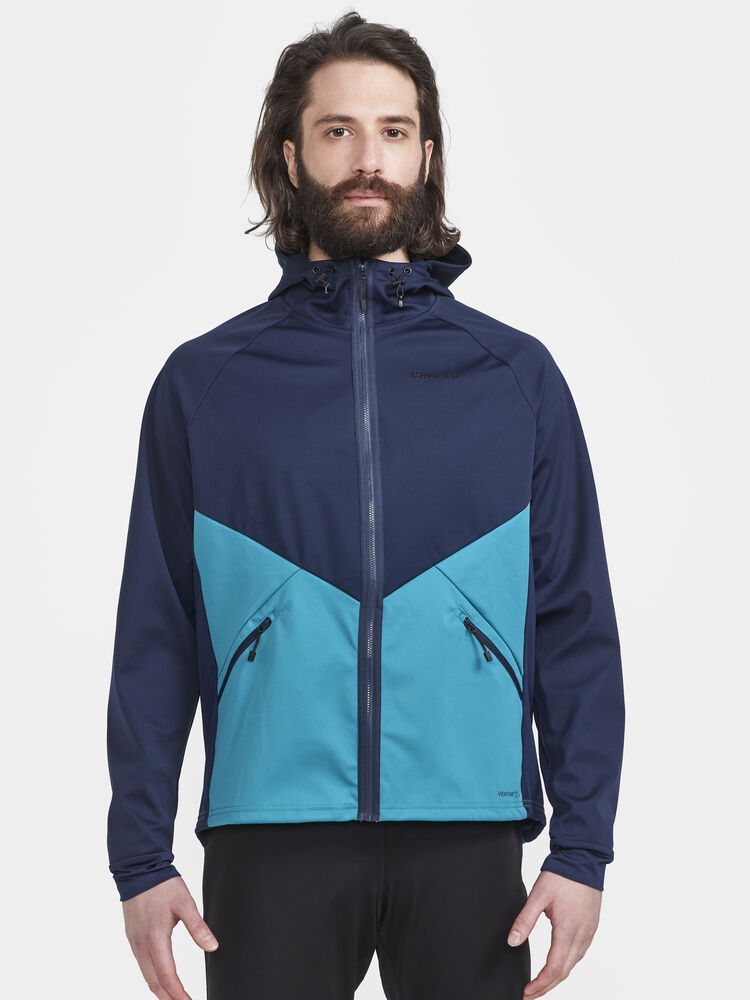 Craft Glide Hood Jacket M - Blaze-Deep Lake [396625] / XS