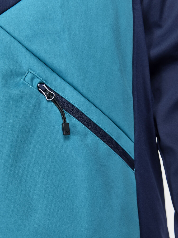 Craft Glide Hood Jacket M - Blaze-Deep Lake [396625] / XS