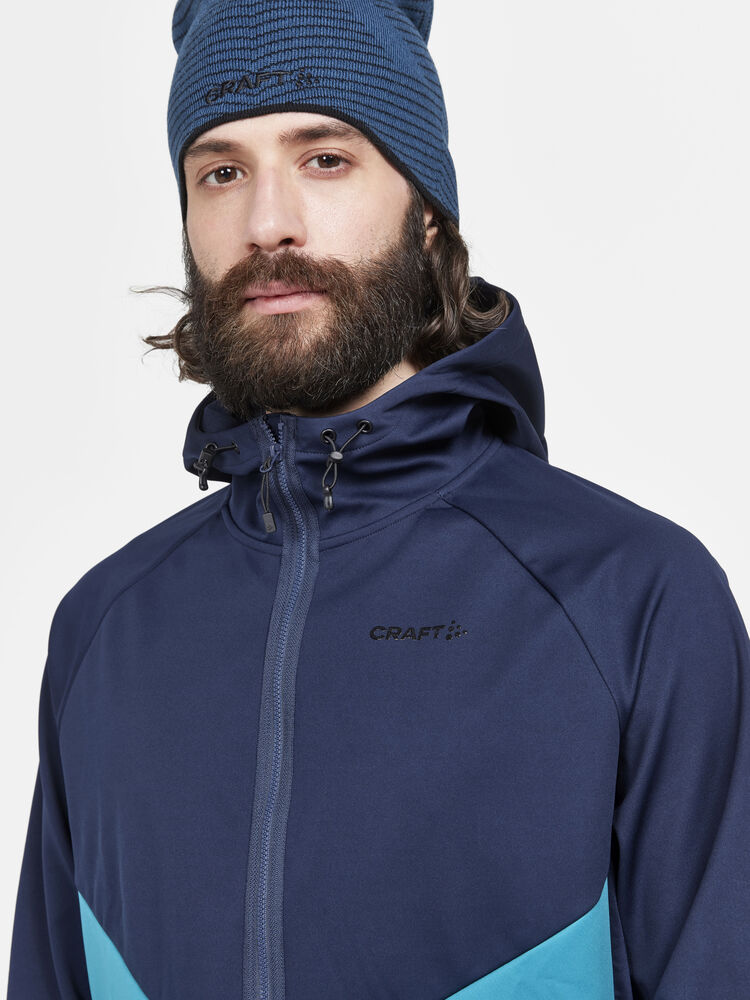 Craft Glide Hood Jacket M - Blaze-Deep Lake [396625] / XS