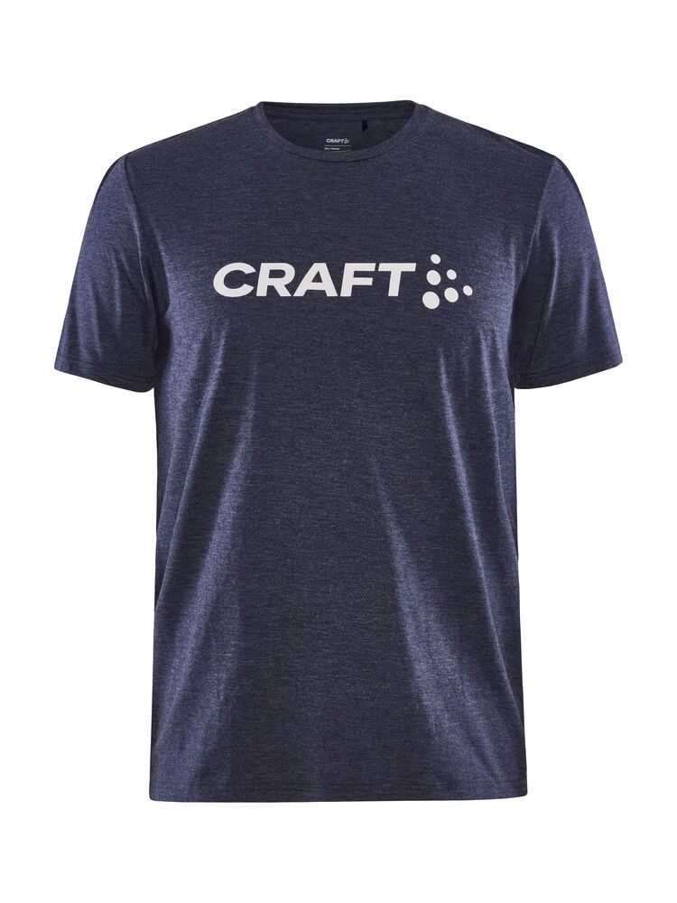 Community Logo SS Tee M från Craft i Navy melange