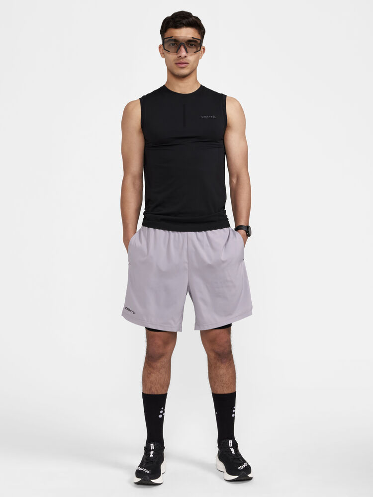 Craft ADV Essence Perforated 2-in-1 Stretch Shorts M - Rock [954000] / XS