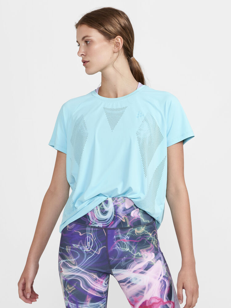 Craft ADV Tone Perforated Tee W - SEA [304000] / XS