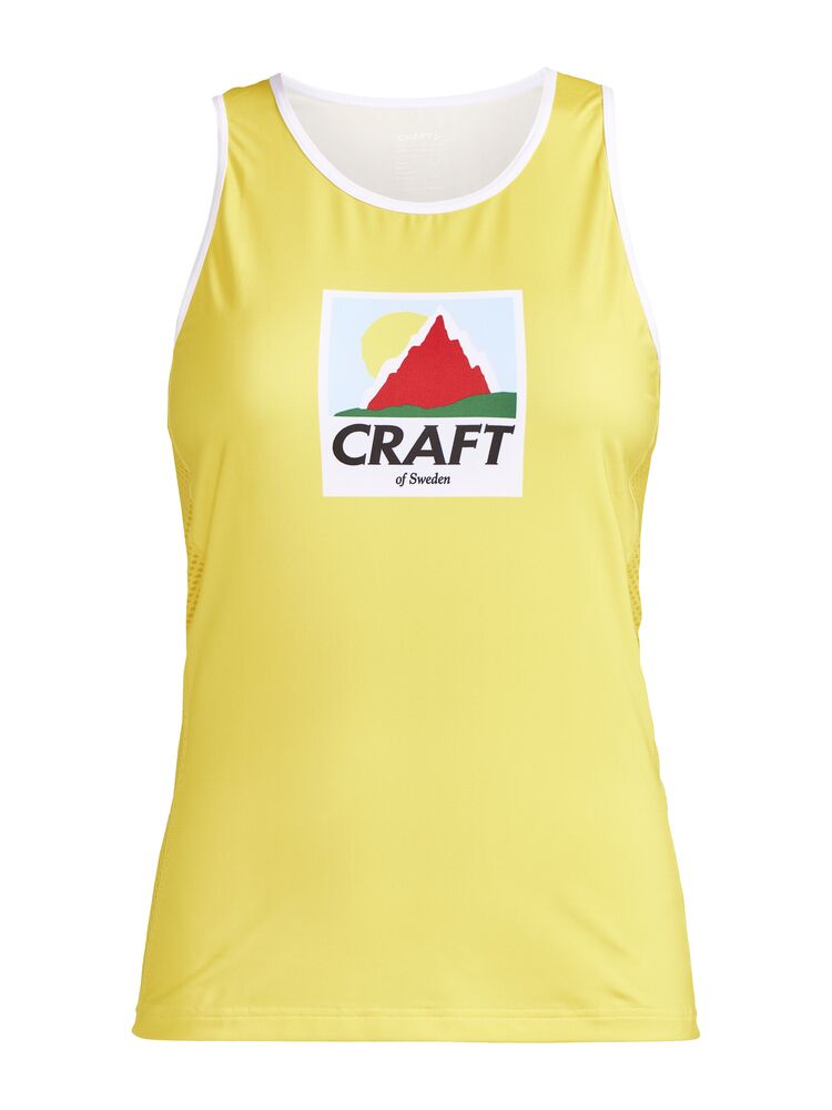 T&F RETRO Elite Custom Singlet W, gul från Craft