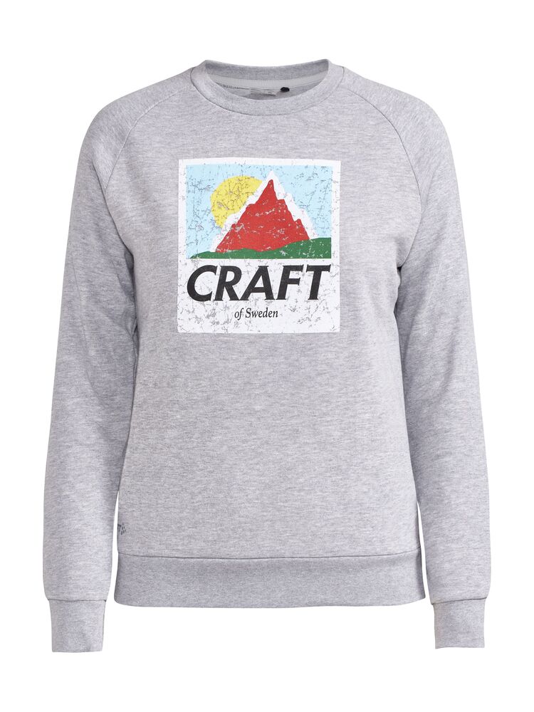 Retro Crew Neck W, grå melange från Craft