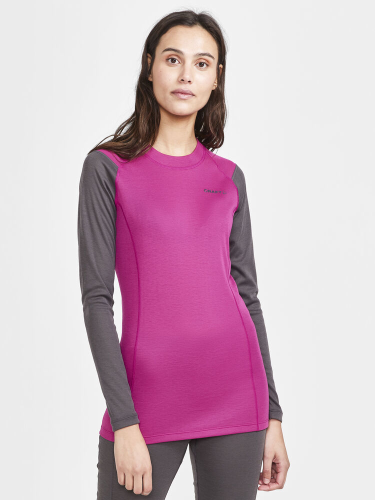 Craft Core Warm Baselayer LS Tee W - Roxo-Granite (retail) [486985] / XS