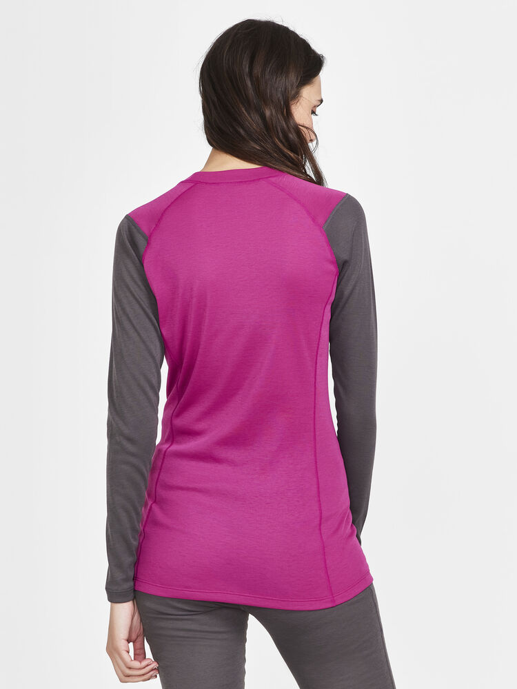 Craft Core Warm Baselayer LS Tee W - Roxo-Granite (retail) [486985] / XS