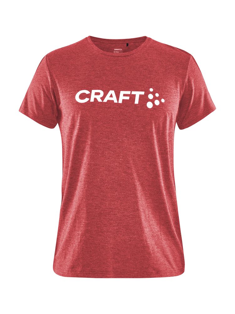 Community Logo SS Tee W från Craft i Bright red-melange