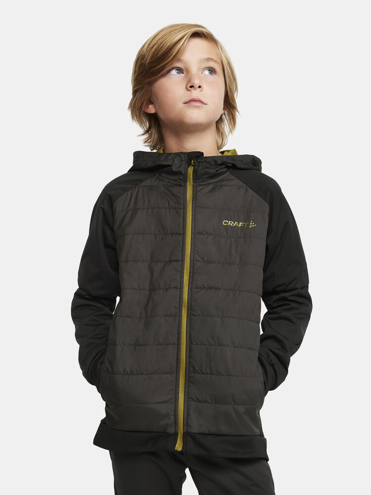 Craft ADV Insulate XC Hood Jacket Jr - BLACK-ALGAE [999632] / 134/140