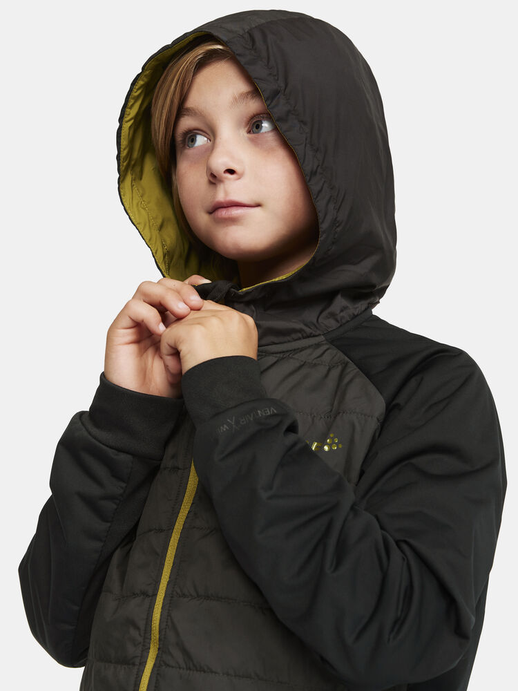 Craft ADV Insulate XC Hood Jacket Jr - BLACK-ALGAE [999632] / 134/140