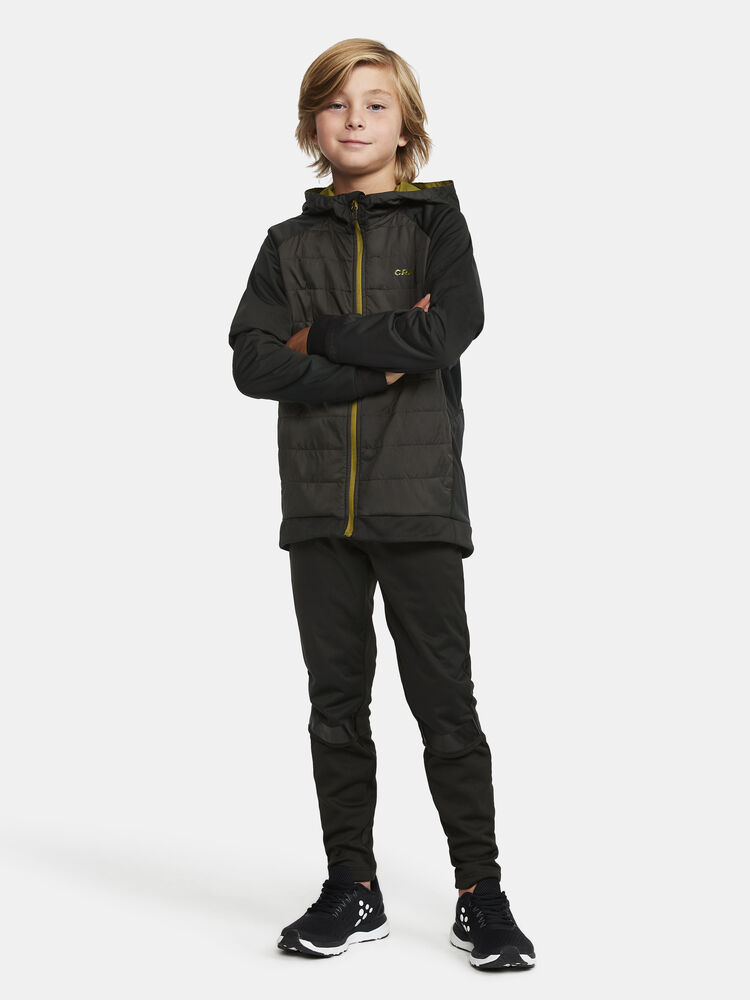 Craft ADV Insulate XC Hood Jacket Jr - BLACK-ALGAE [999632] / 134/140