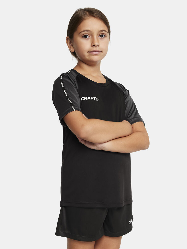 Craft Squad Go Contrast Jersey Jr - BLACK-GRANITE [999985] / 110/116