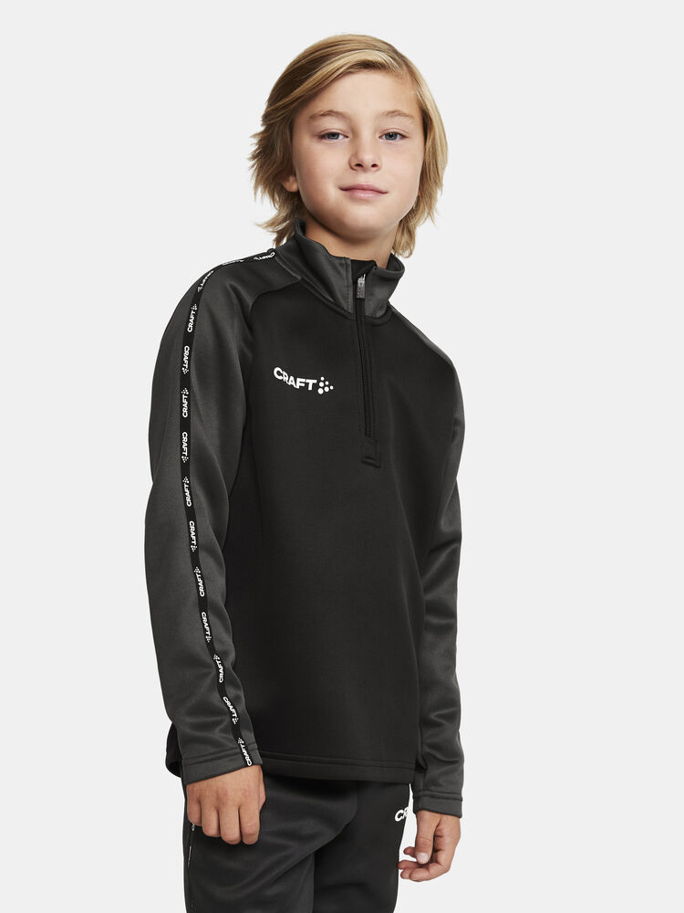 Craft Squad 2.0 Half Zip Jr - BLACK-GRANITE [999985] / 110/116