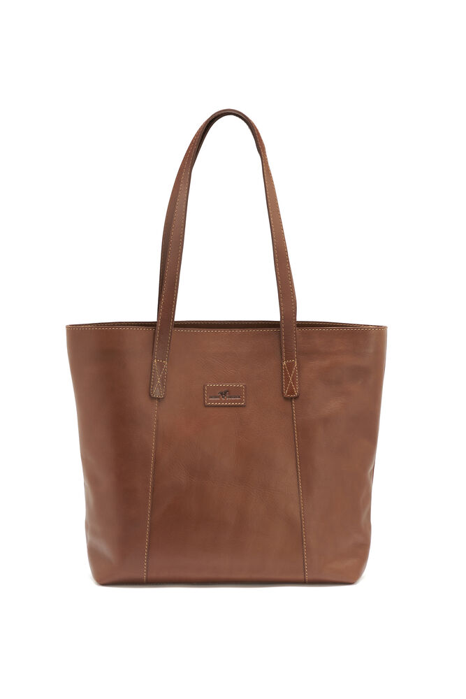 Leather Line Tote Bag, cognac från Derby of Sweden