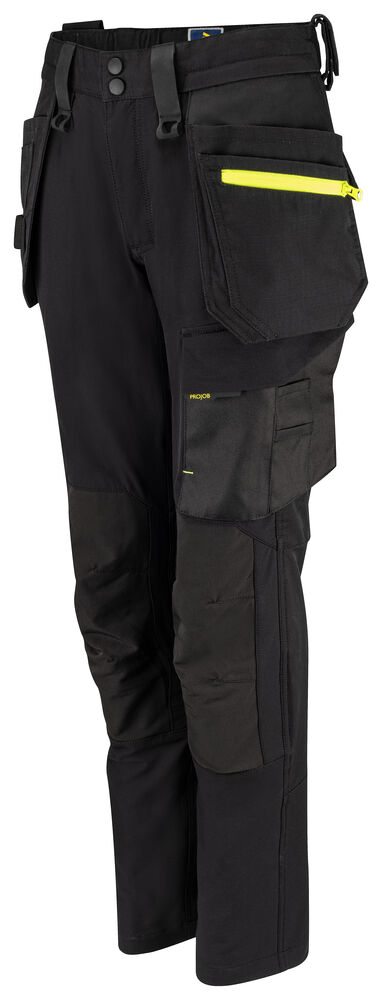 Projob 5564 BUKS FULD STRETCH, DAMEMODEL - Black/Yellow [99] / C34