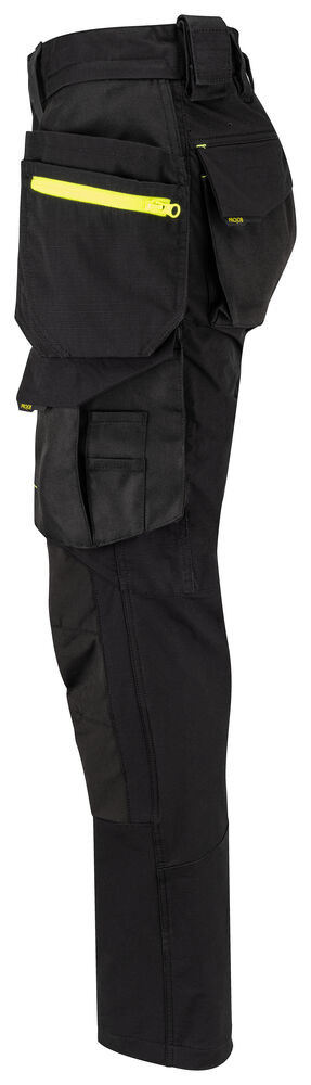 Projob 5564 BUKS FULD STRETCH, DAMEMODEL - Black/Yellow [99] / C34