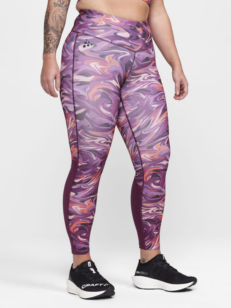 ADV Essence Plus Tights W från Craft i Burgundy-solo