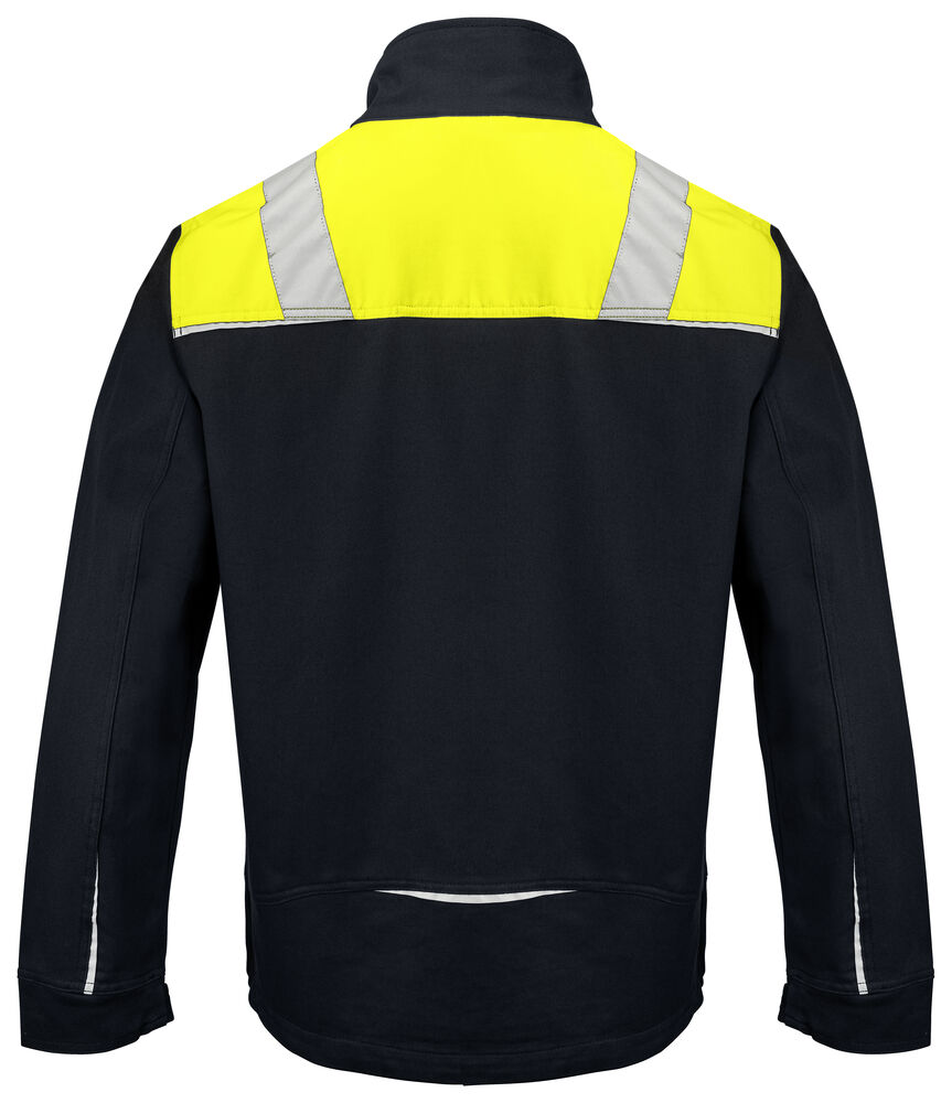 Projob 5437 SERVICEJAKKE, BOMULD - Black/Yellow [9910] / XS