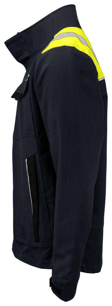 Projob 5437 SERVICEJAKKE, BOMULD - Black/Yellow [9910] / XS