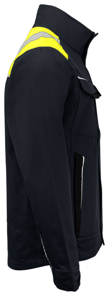 Projob 5437 SERVICEJAKKE, BOMULD - Black/Yellow [9910] / XS