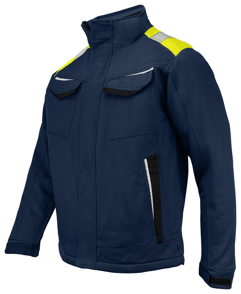 Projob 5438 SERVICEJAKKE, BOMULD, FORET - Navy/Yellow [5810] / XS