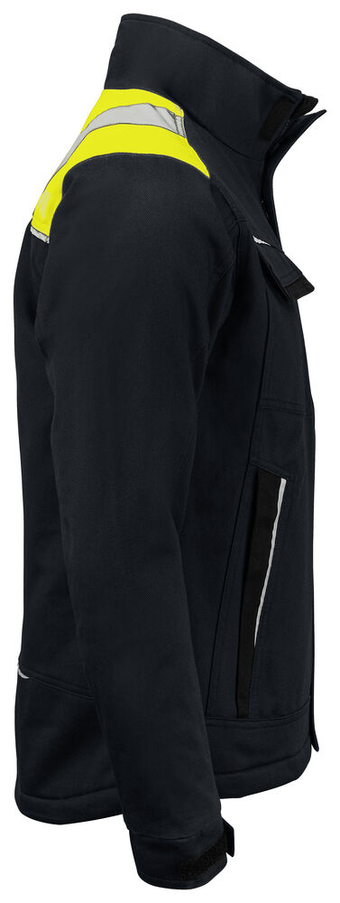 Projob 5438 SERVICEJAKKE, BOMULD, FORET - Black/Yellow [9910] / XS