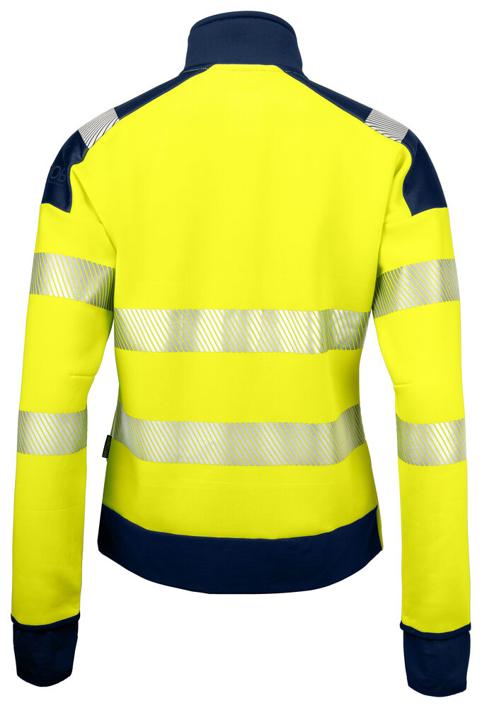 Projob 6111 SWEATSHIRT EN ISO 20471 KLASSE 3/2, DAMEMODEL - Yellow/Navy [10] / XS