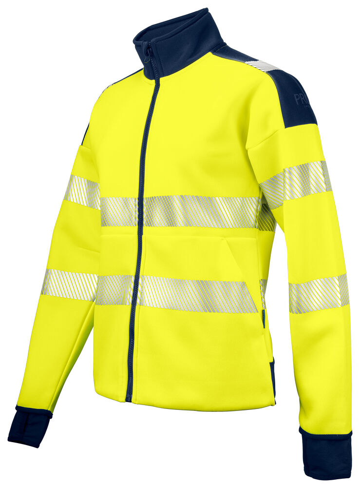 Projob 6111 SWEATSHIRT EN ISO 20471 KLASSE 3/2, DAMEMODEL - Yellow/Navy [10] / XS