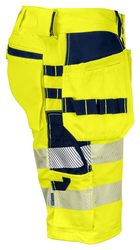 Projob 6575 SHORT FULD STRETCH EN ISO 20471 KLASSE 2/1 - Yellow/Navy [10] / C44