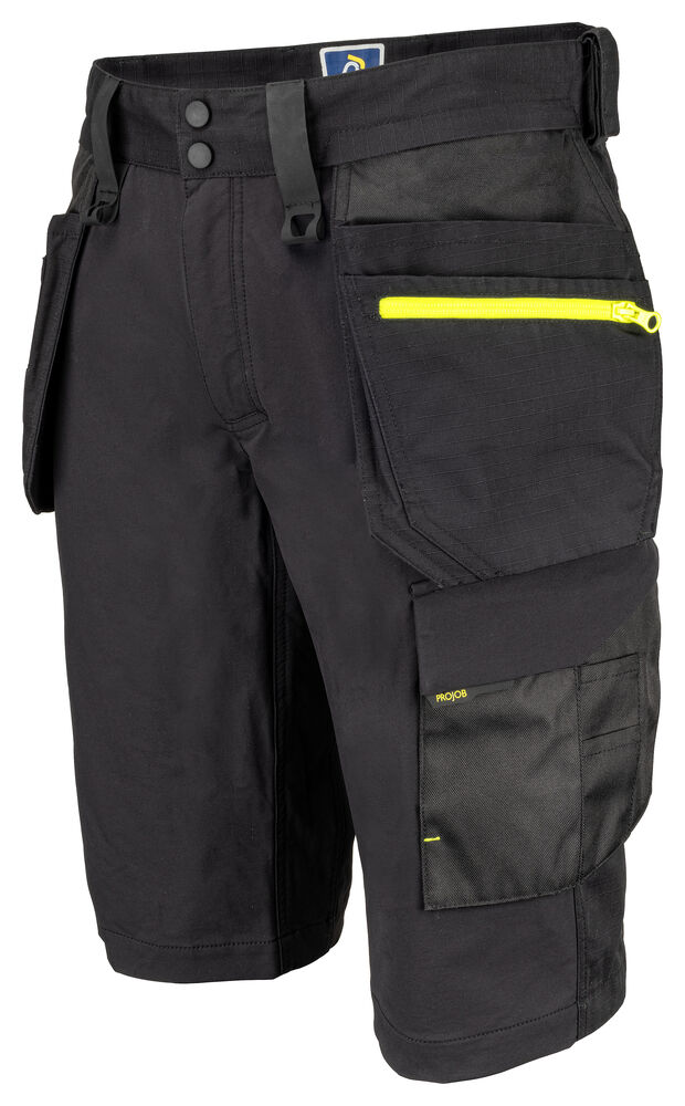 Projob 5562 SHORTS FULD STRETCH - Black/Yellow [99] / C44