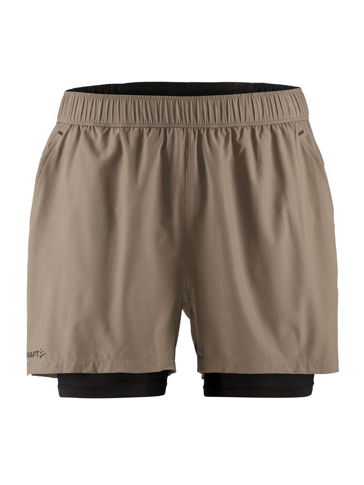 Craft ADV Essence 2-in-1 Stretch Shorts M - Dk Clay (retail) [244000] / XS