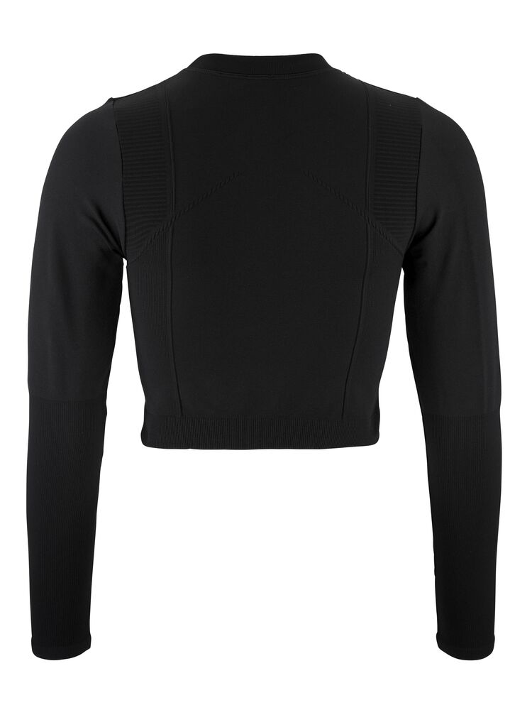 Craft ADV Tone Seamless Cropped Ls Top W - Black AW25 [999000] / XS