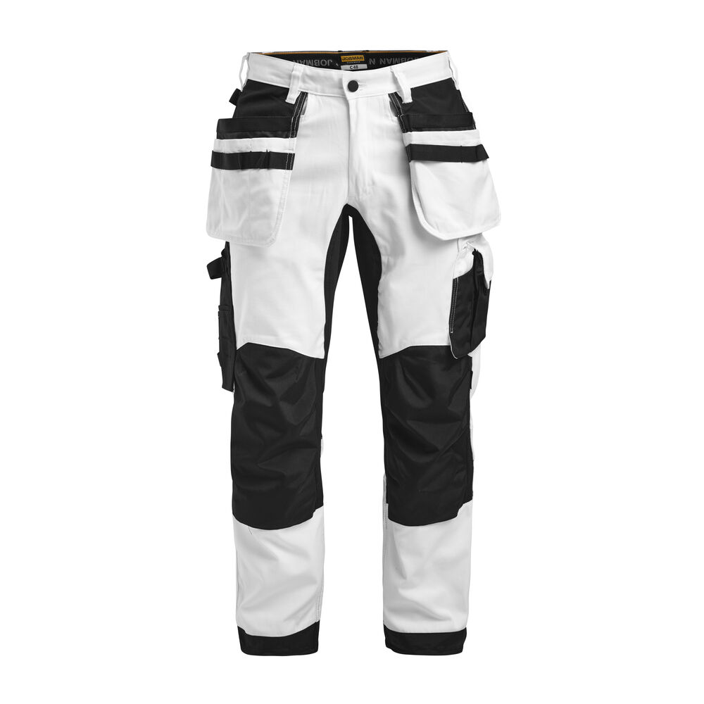 2174 Målarbyxa Core Stretch från Jobman i Vit/Svart