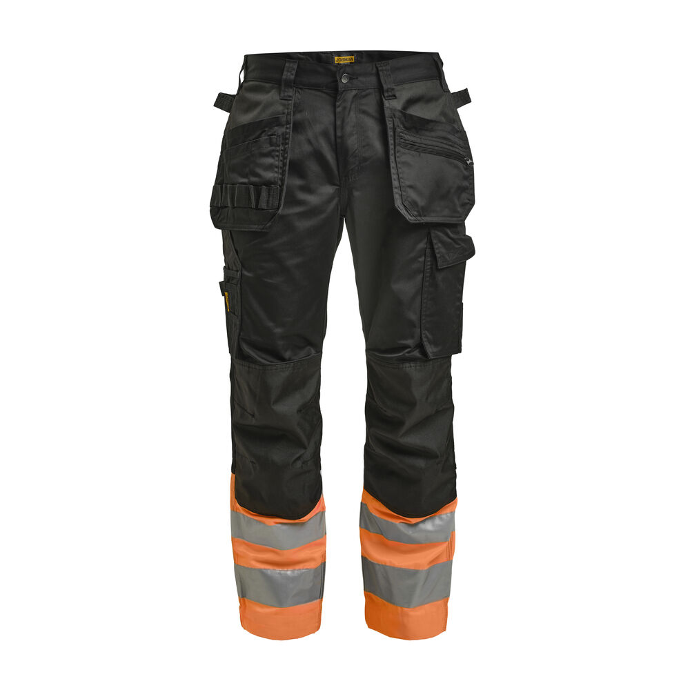 2513 Hantverksbyxa Varsel från Jobman i Svart/Orange