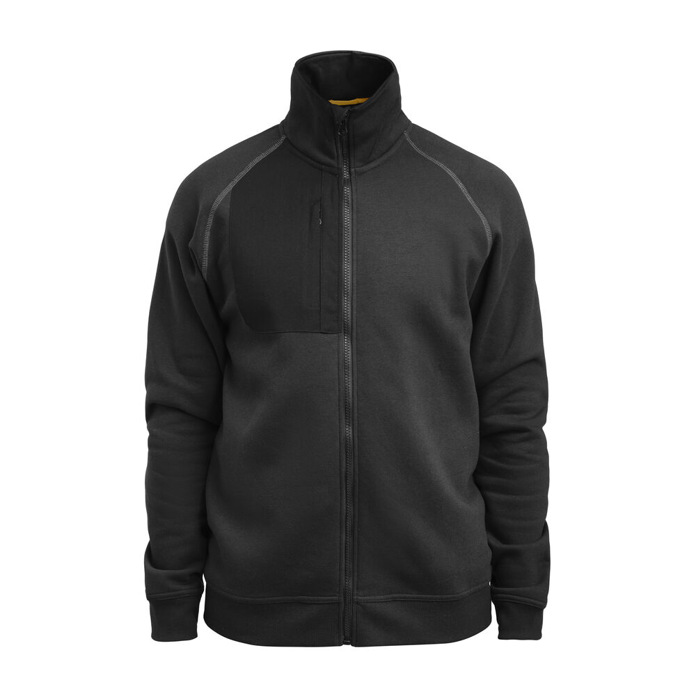 5141 Sweatshirt Hel-Zip från Jobman i Svart