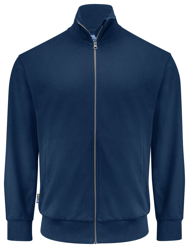 Projob 2134 SWEATSHIRT MED GENNEMGÅENDE LYNLÅS, 100% BOMULD - Navy Check [58] / XS