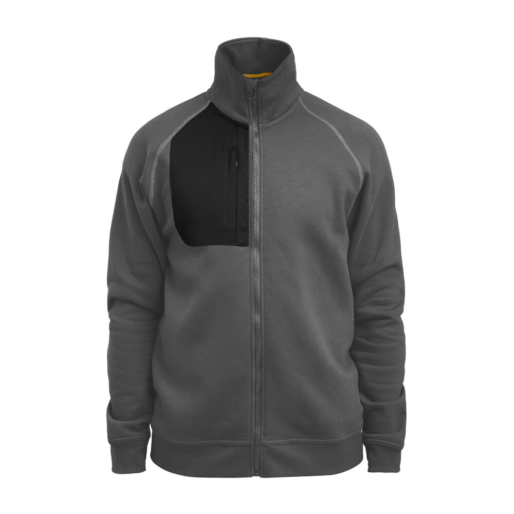 5141 Sweatshirt Hel-Zip från Jobman i Grå