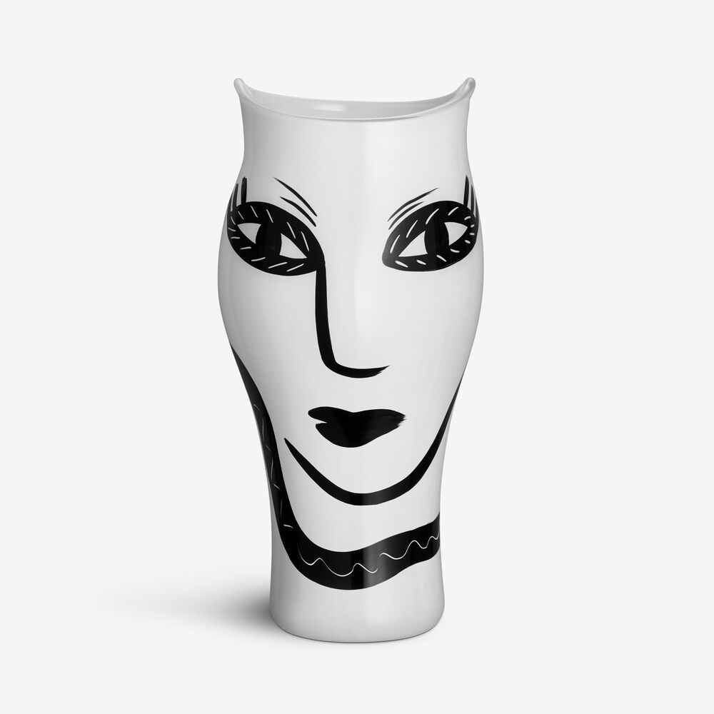 Open Minds Vase White/Black