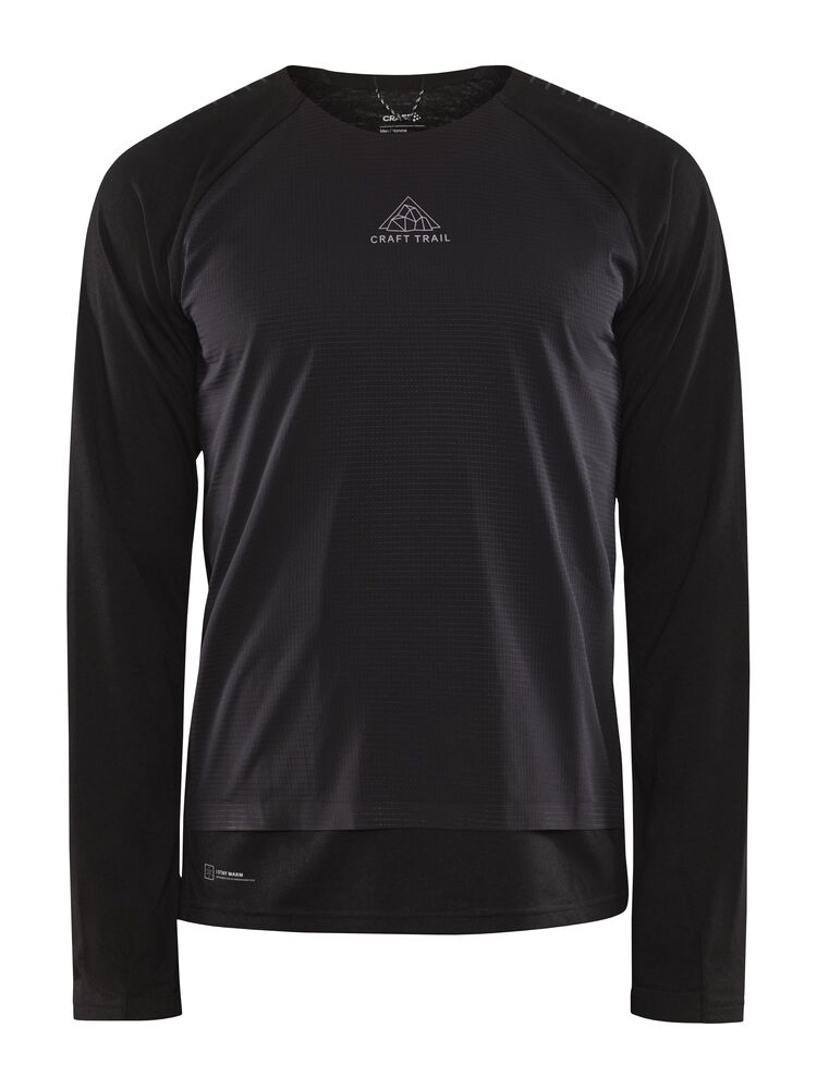 Craft ADV Trail Wool Wind LS Tee M - Black Melange [999200] / XS