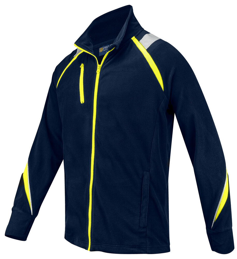 Projob 2328 FLEECEJAKKE - Navy/Yellow [5810] / XS