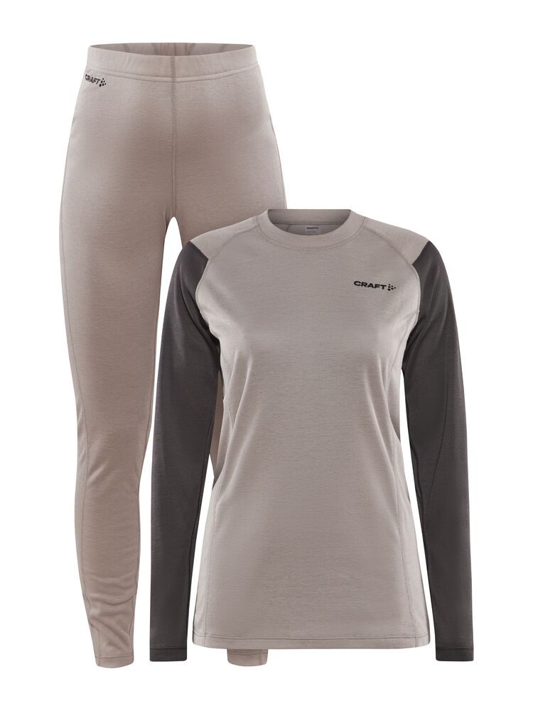 Craft CORE Warm Baselayer Set W - Clay-Granite (retail) [230985] / XS
