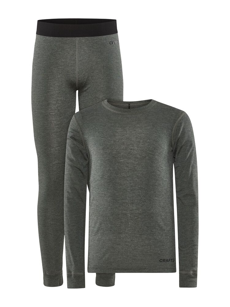 Craft Wool Merino Set Jr - Juniper-Melange (retail) [680200] / 110/116