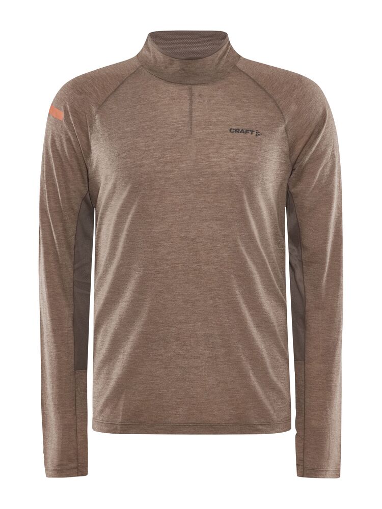 Craft ADV SubZ Wool LS Tee 2 M - Dk Clay-Melange [244200] / XS