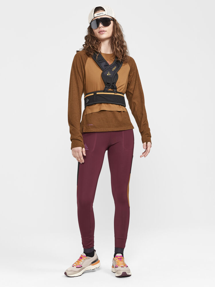 Craft ADV Trail Wool Wind LS Tee W - Roots-Melange [685200] / XS