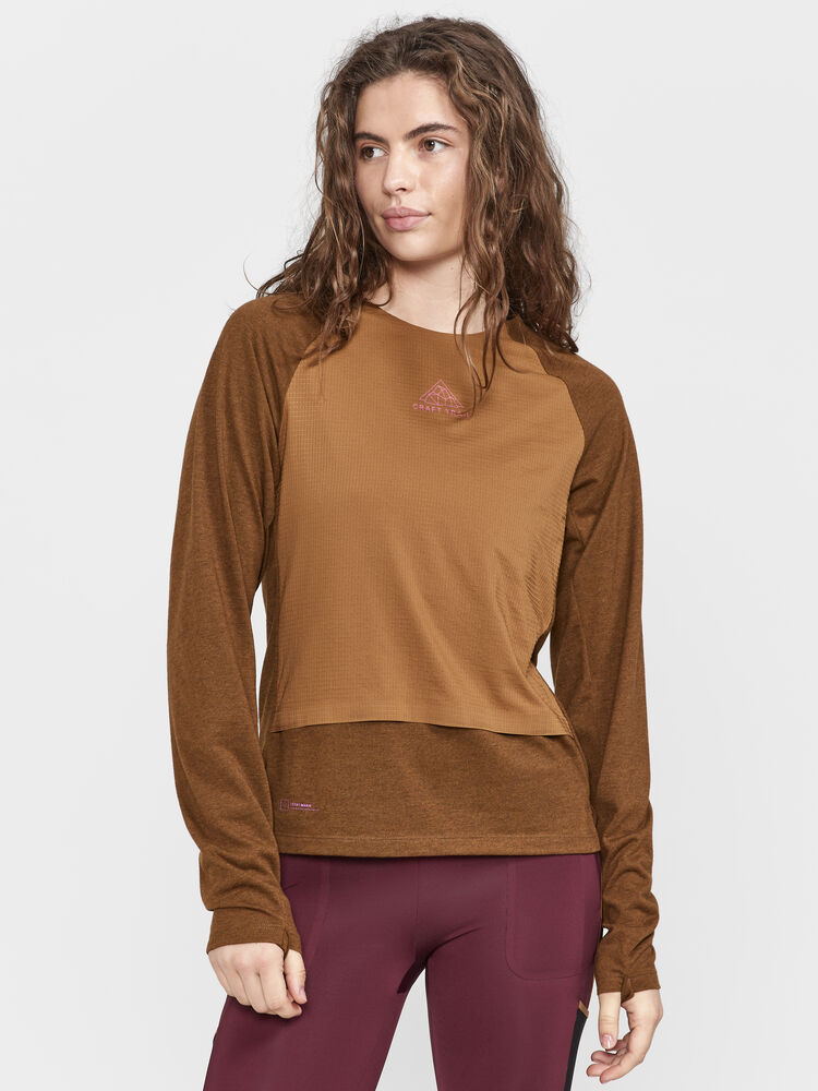 Craft ADV Trail Wool Wind LS Tee W - Roots-Melange [685200] / XS
