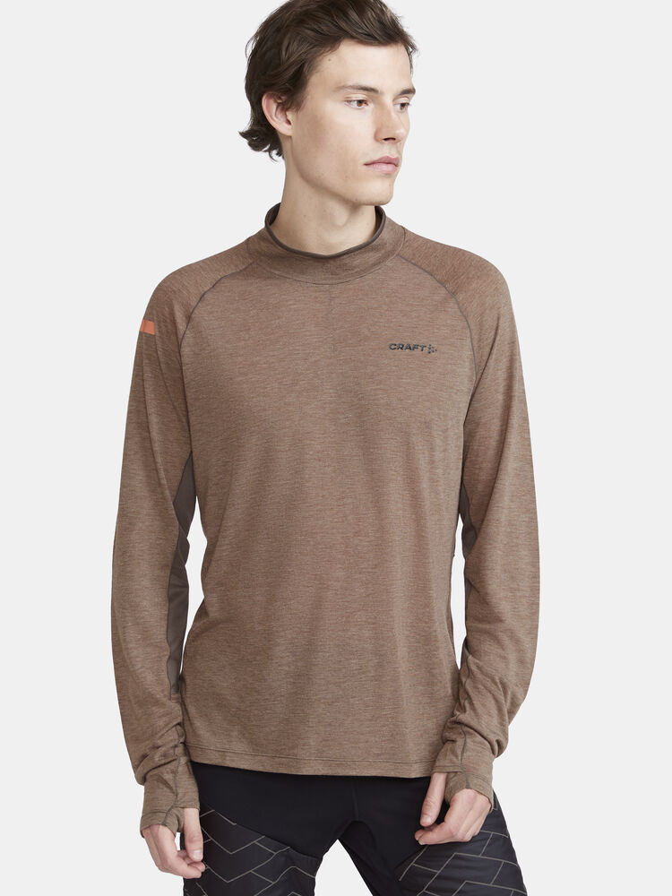 Craft ADV SubZ Wool LS Tee 2 M - Dk Clay-Melange [244200] / XS
