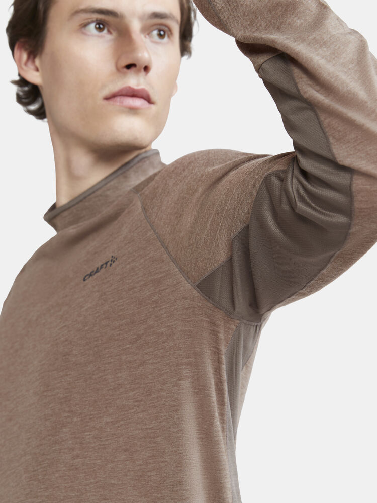 Craft ADV SubZ Wool LS Tee 2 M - Dk Clay-Melange [244200] / XS