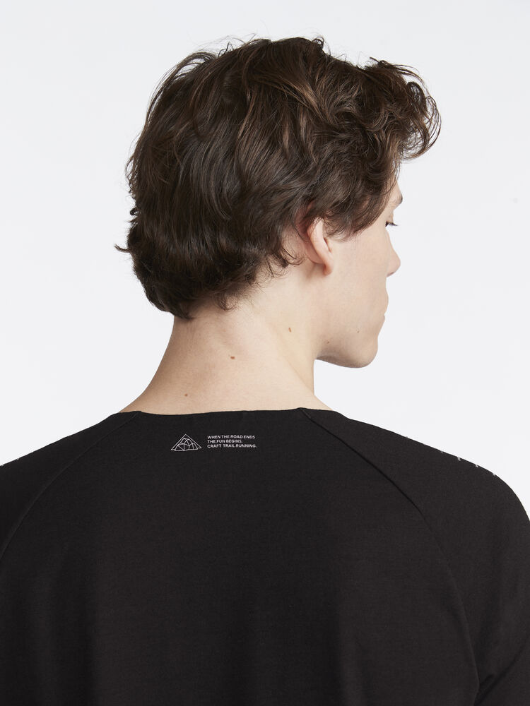 Craft ADV Trail Wool Wind LS Tee M - Black Melange [999200] / XS