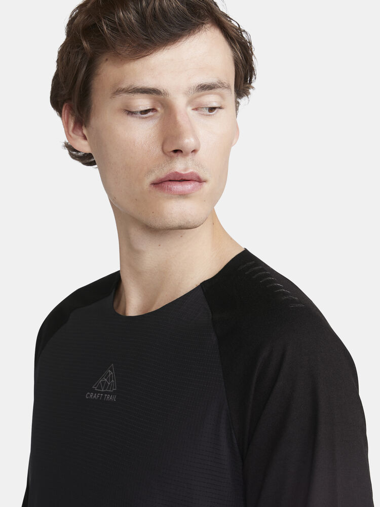 Craft ADV Trail Wool Wind LS Tee M - Black Melange [999200] / XS