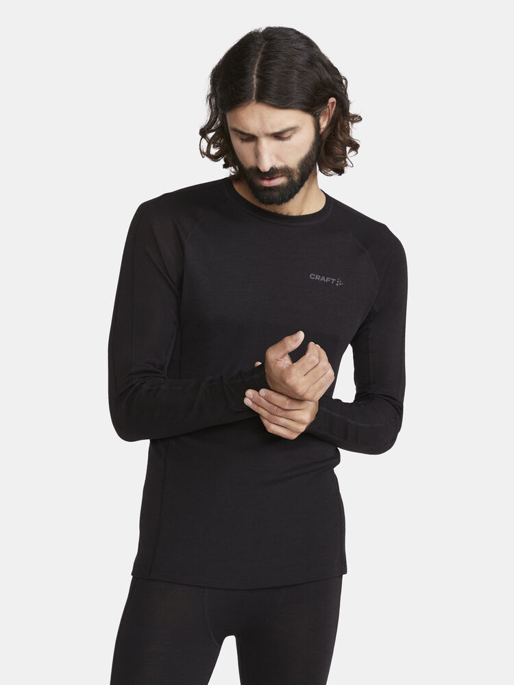 Craft ADV Wool Merino RN LS M - Black AW25 [999000] / XS
