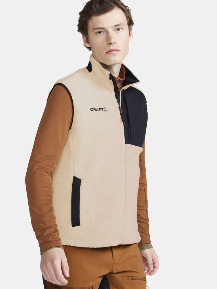 Craft ADV Explore Pile Fleece Vest M - Ecru-Black (retail) [211999] / S